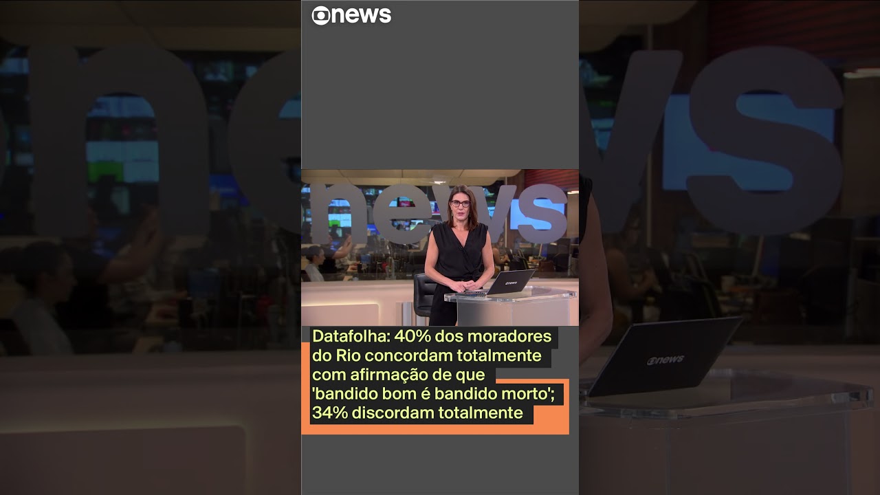 Datafolha 40 no RJ concordam totalmente que bandido bom é bandido morto 34 discordam