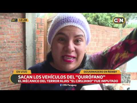 Allanamiento en desarmadero en Ñemby: Sacan los vehículos víctimas de el cirujano