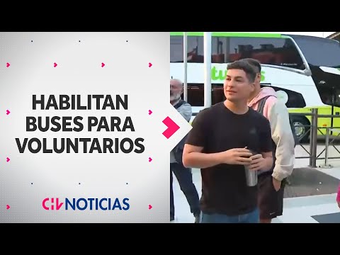 Habilitan buses para trasladar a voluntarios desde Santiago a zonas afectadas por incendios