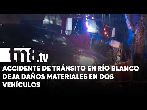 Registran accidente de tránsito entre cisterna y camioneta en Río Blanco - Nicaragua