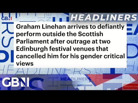 Graham Linehan defiantly performs outside the Scottish Parliament after outrage at woke cancellation