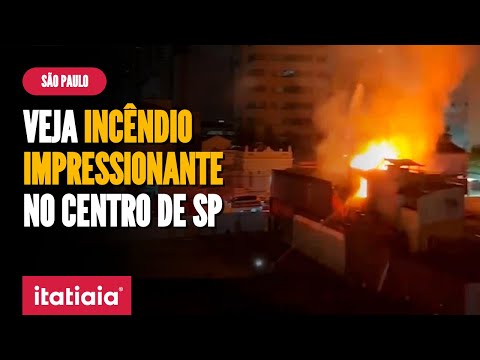INCÊNDIO DESTRÓI PENSÃO E MATA IDOSO CARBONIZADO EM SÃO PAULO