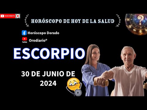 Horóscopo de hoy  escorpio  30 de junio de 2024. amor + dinero + salud.