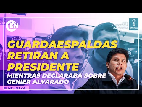 Guardaespaldas retiran a Presidente mientras declaraba sobre censura de Geiner Alvarado