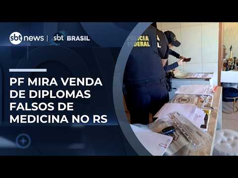 PF prende 3 suspeitos de esquema de falsificação e venda de diplomas de medicina no RS | #SBTBrasil