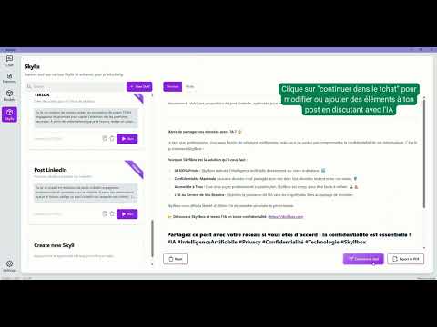 Comment créer un skyll pour générer un post LinkedIn avec Skyllbox 🚀