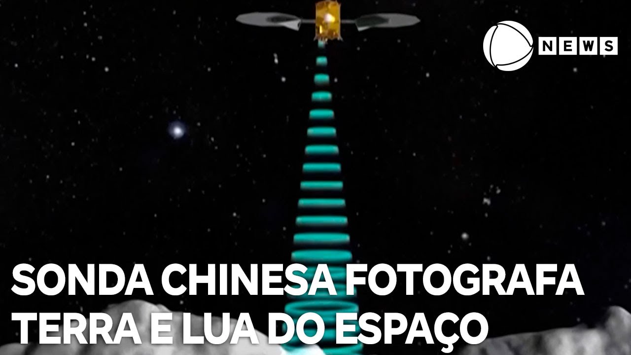 Sonda chinesa fotografa terra e lua do espaço