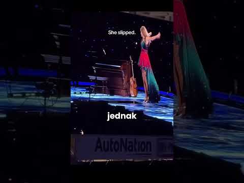 Taylor Swift poleciała na główkę podczas swojego skoku!