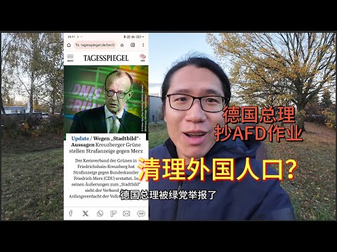 德国总理抄AFD作业,清理外国人口整顿市容?