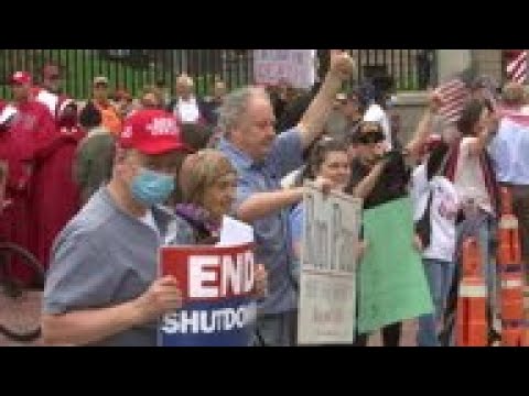 Shutdown protest at Massachusetts statehouse