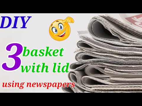TOP 3 Storage Basket with lid | Newspaper Multipurpose Basket with lid