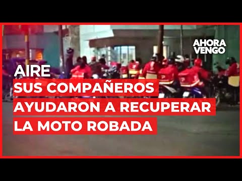 Le robaron la moto a una delivery y 60 compañeros ayudaron a recuperarla