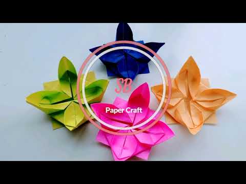 พับกระดาษดอกบัวOrigamiLotus