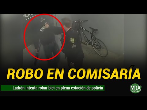 INSÓLITO: quiso ROBAR una bicicleta en plena ESTACIÓN de POLICÍA, quedó DETENIDO