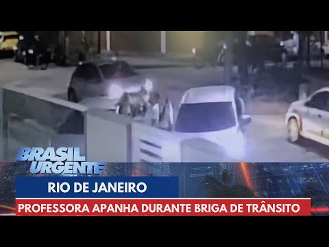 Professora apanha durante briga de trânsito no RJ | Brasil Urgente