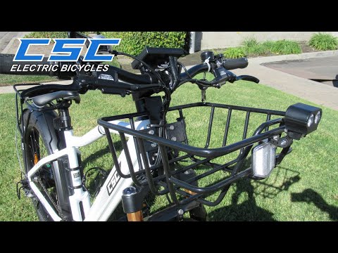 CSC FT750 Ebike Front Basket and Rear Rack Installation