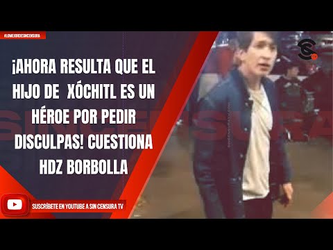 ¡AHORA RESULTA QUE EL HIJO DE  XÓCHITL ES UN HÉROE POR PEDIR DISCULPAS! CUESTIONA HDZ BORBOLLA