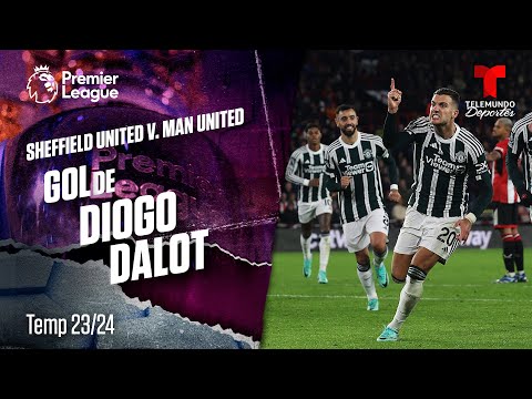 Goal Diogo Dalot. Sheffield United v. Manchester United 1-2 23-24 | Telemundo Deportes