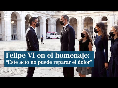 Felipe VI: Este acto no puede reparar el dolor de muchas familias, pero sí hacer justicia