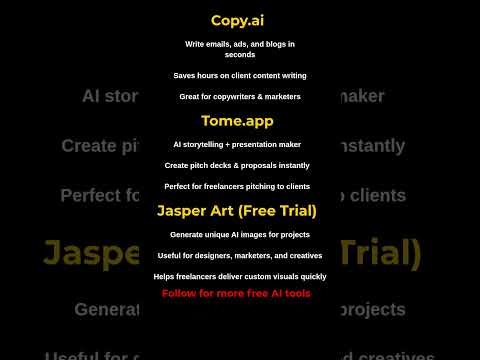 3 Free AI Tools Every Freelancer Must Try in 2025#technology #aitools #aifreetools #freeonlinetools
