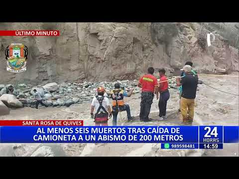 Trágico Accidente en Santa Rosa de Quives: camioneta se despista y deja seis personas fallecidas