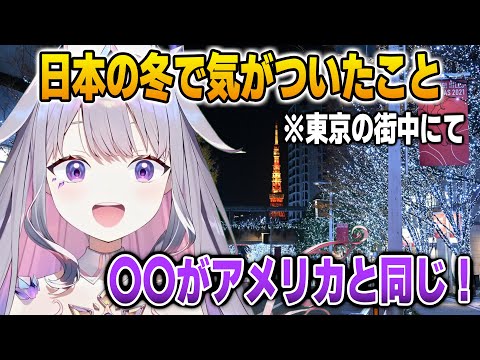 日本の冬の街中で、あるものがアメリカと同じことに気がつくビジュー【英語解説】【日英両字幕】