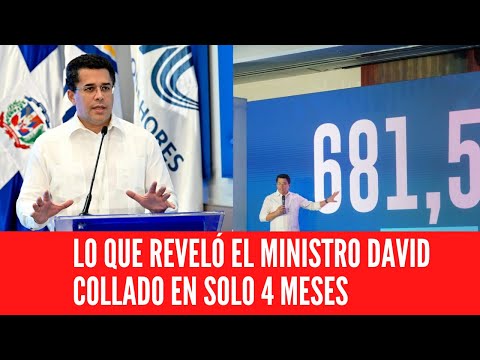 LO QUE REVELÓ EL MINISTRO DAVID COLLADO EN SOLO 4 MESES
