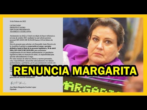 Margarita Escobar envía nota de renuncia a Asamblea | Bitcoin dólar y El Salvador
