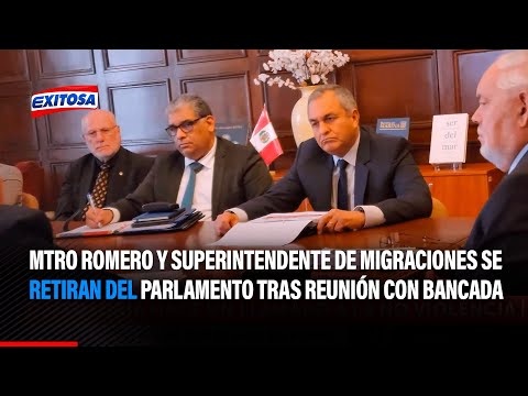 Mtro Romero y Superintendente de Migraciones se retiran del parlamento tras reunión con bancada