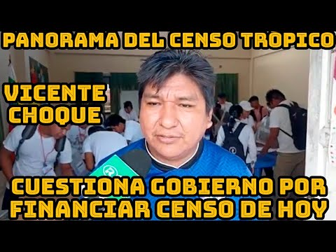 PANORAMA DEL CENSO DESDE MUNICIPIO DE VILLA TUNARI DONDE CENSISTA SE ALISTAN PARA SALIR AL CAMPO