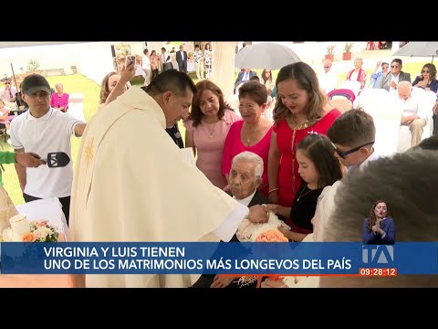 Virginia y Luis son uno de los matrimonios más longevos del Ecuador