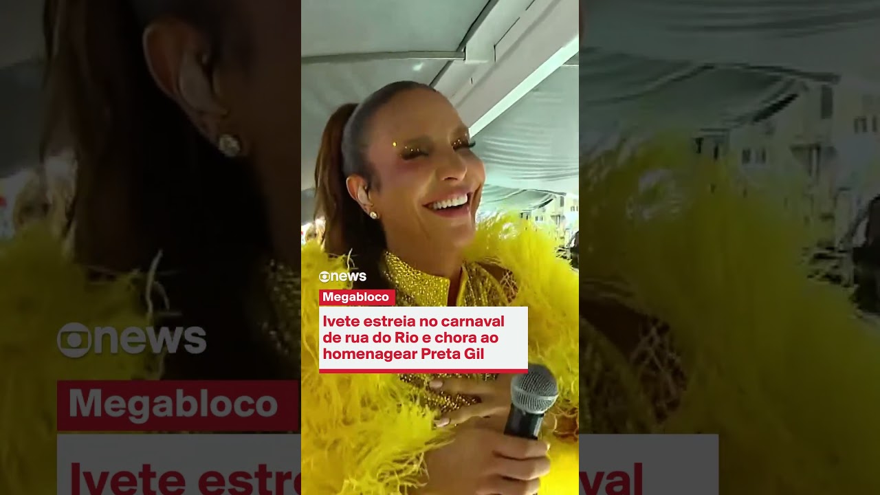 Ivete estreia no carnaval de rua do Rio e chora ao homenagear Preta Gil