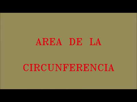 ÁREA DE LA CIRCUNFERENCIA. Tutoriales de Arquitectura.