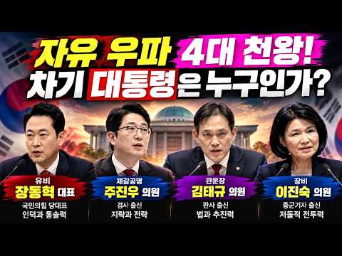 우파의 4대 <strong>천왕</strong>(天王)! 장동혁,주진우,이진숙,김태규 의원이 대한민국을 살린다/ 이 중에 과연 누가 차기 대통령이 될 것인가?