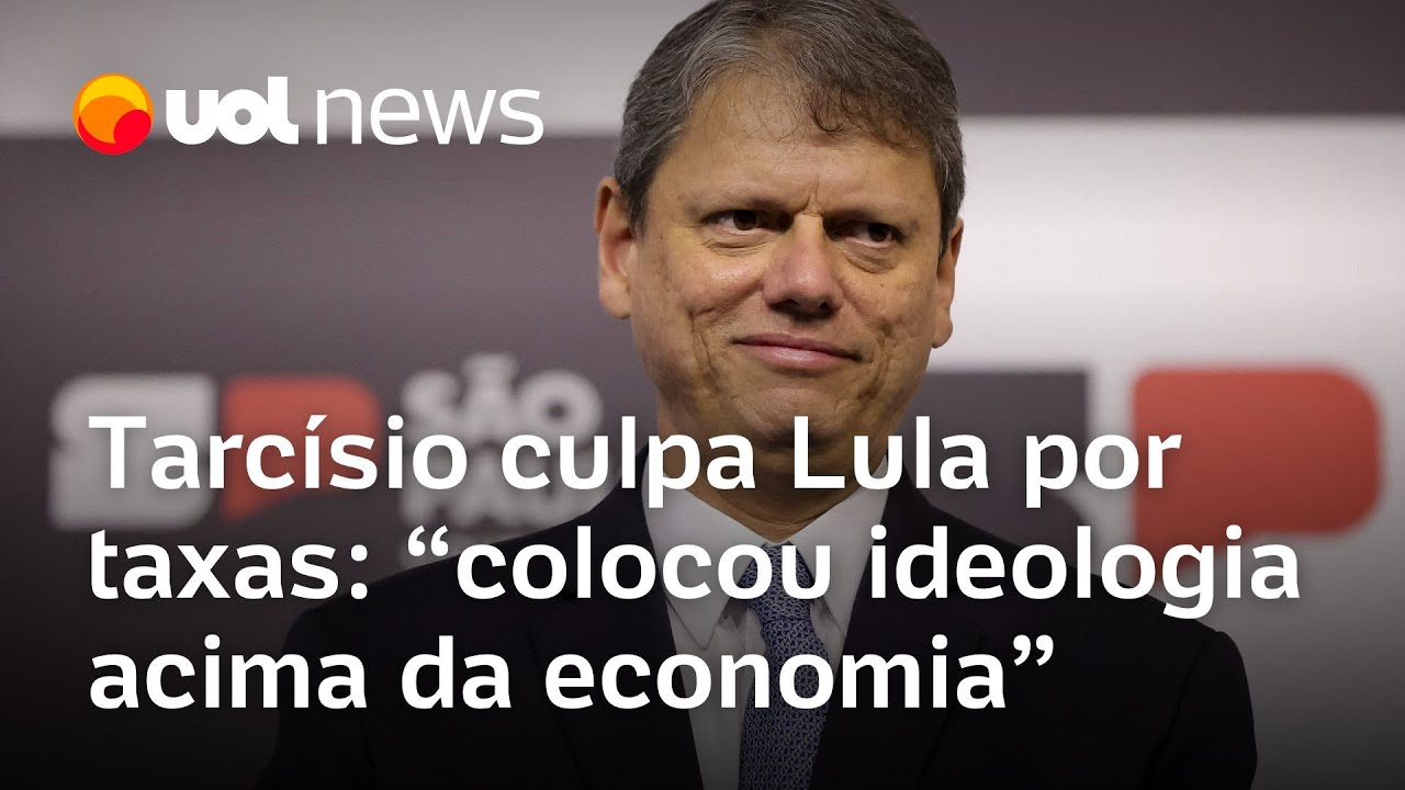 Tarcísio culpa Lula por taxa de 50% de Trump ao Brasil e pede negociação com os EUA