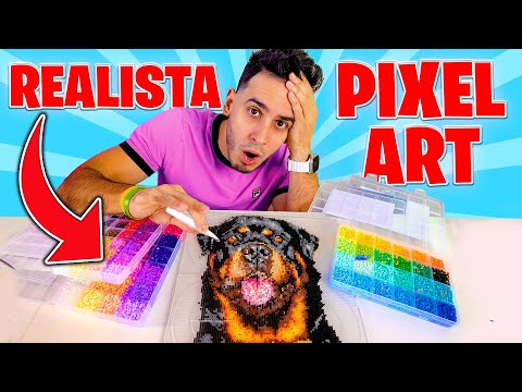 HAGO ESTE PIXEL ART REALISTA DE MI PERRO KARIM Y PASA ESTO ! PIXEL ART CHALLENGE | HaroldArtist