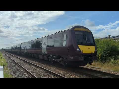 170418 and 170502 passing Skegness Foot Crossing (10/08/24)