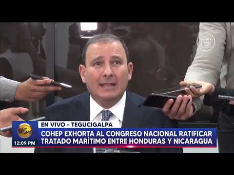 Cohep exhorta al Congreso Nacional a ratificar tratado marítimo entre Honduras y Nicaragua