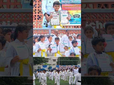 Yellow belt exam #karate #dragonfistgoku #japankarate #kumitetraining #sports #kids #hobby #fun