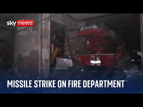 Ukraine war: Fire department hit by Russian shelling in Izium, injuring eight