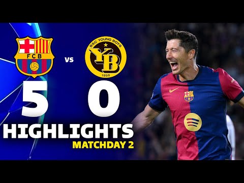 BARCELONA vs YOUNG BOYS (3-1) | RESUMEN y GOLES DEL PARTIDO | Champions league 2024/25