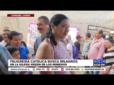 Feligresía católica busca milagros en la iglesia Virgen de los Remedios en Corqiín, Copán