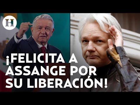 AMLO celebra la liberación de Julian Assange tras acuerdo con EU: “Estamos muy contentos”