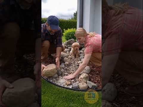 From Muddy Mess <strong>to</strong> <strong>Clean</strong> Yard — This Dry Creek Bed Did the Trick! 🌧️🌿 #DIY