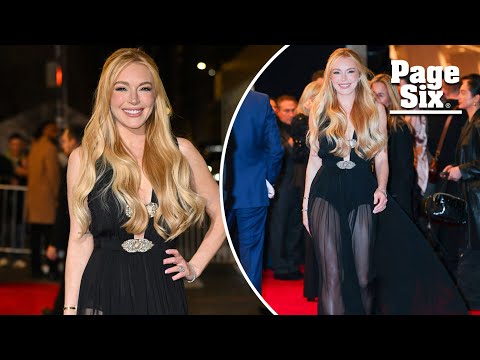 Lindsay Lohan is an ageless icon in sheer plunging gown: ‘Is this woman a witch?’