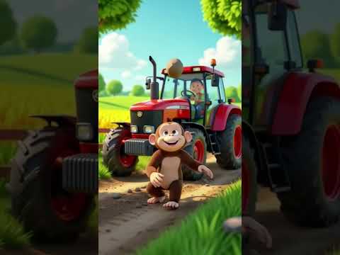 "छोटे बंदर ने किया बड़ा काम 💪 | Monkey Became a Farmer Hero | Kids Moral Story #shorts