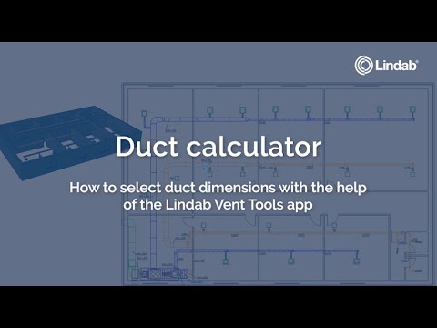 How to select duct dimensions with the help of the Lindab Vent Tools app?