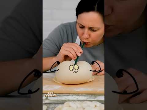 Life Doodles | A big dumpling is inflated 😂 #lifedoodles #shorts #animation