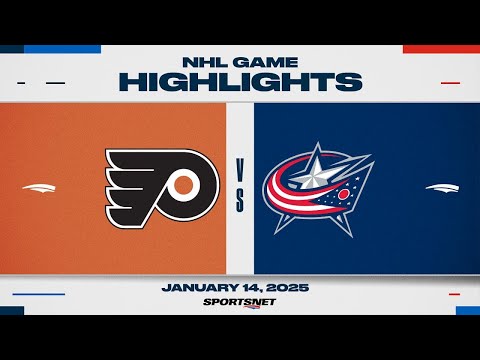 NHL Highlights | Flyers vs. Blue Jackets - January 14, 2025