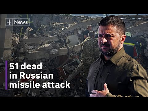 More than 50 killed in missile strike on Ukrainian village